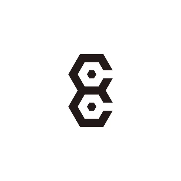 Letra Número Hexágono Símbolo Geométrico Simple Logotipo Vector — Archivo Imágenes Vectoriales