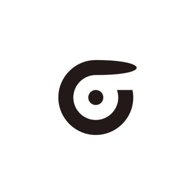G harfi tekerleği, hızlı geometrik sembol basit logo vektörü