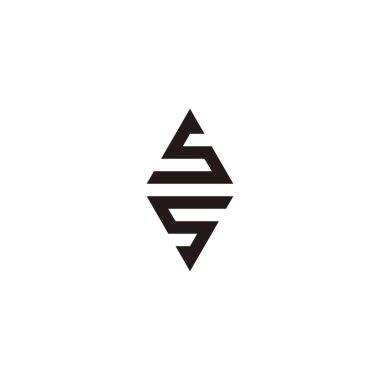 S harfleri, değerli geometrik sembol basit logo vektörü