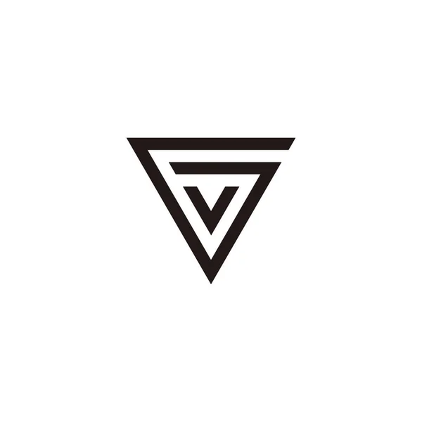 Letra Triángulo Símbolo Geométrico Simple Logo Vector — Vector de stock