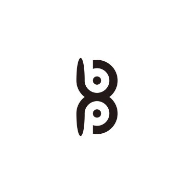 H veya B harfi geometrik sembolü basit logo vektörü