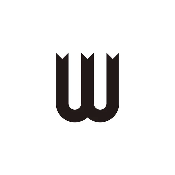 Litery Wstążka Krzywa Symbol Geometryczny Prosty Wektor Logo — Wektor stockowy
