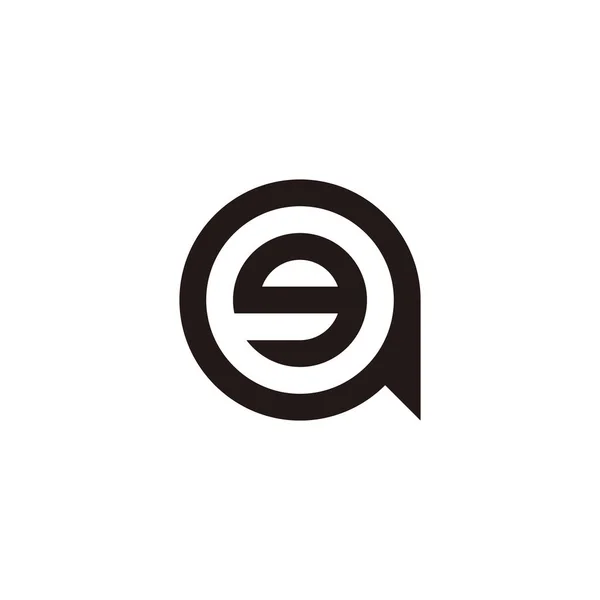 Carta Mensagem Símbolo Geométrico Círculo Vetor Logotipo Simples — Vetor de Stock