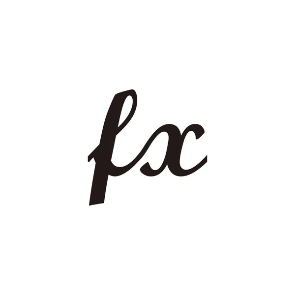 字母Fx连接几何符号简单标识向量 — 图库矢量图片