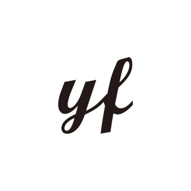 Yf harfi geometrik sembolü basit logo vektörü