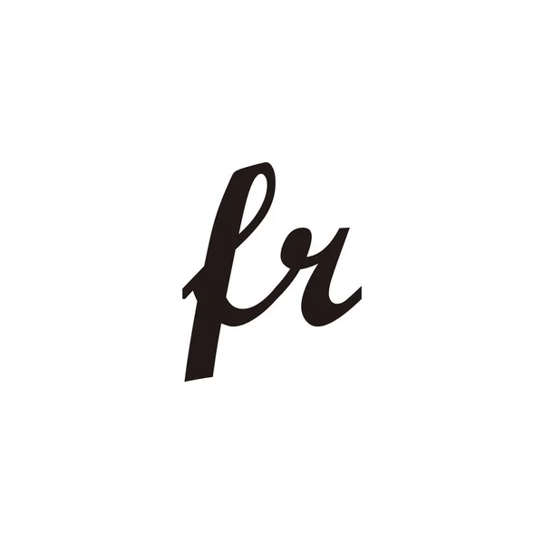 字母Fr连接几何符号简单标识向量 — 图库矢量图片