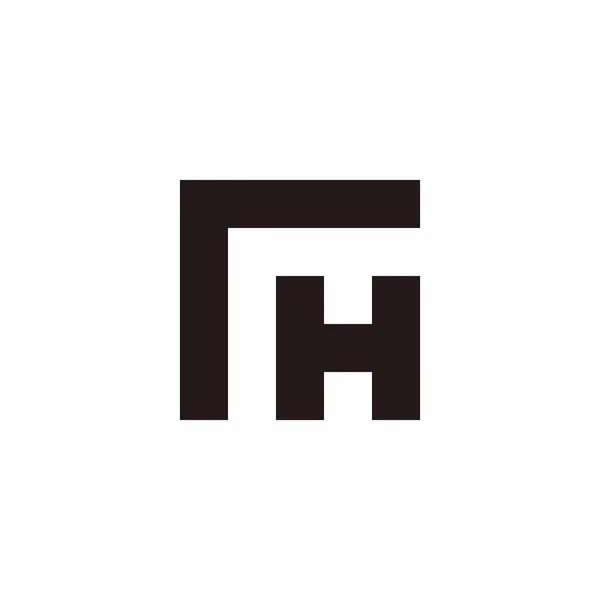 字母Rh正方形几何简单符号标识向量 — 图库矢量图片