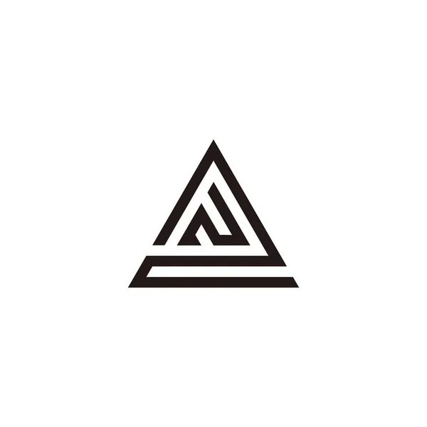 Písmeno Trojúhelníkový Geometrický Symbol Jednoduchý Vektor Loga — Stockový vektor