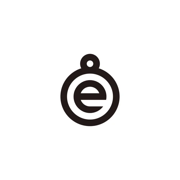 Lettera Cerchio Simbolo Geometrico Semplice Logo Vettoriale — Vettoriale Stock