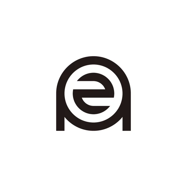 Número Letra Símbolo Geométrico Círculo Vetor Logotipo Simples — Vetor de Stock