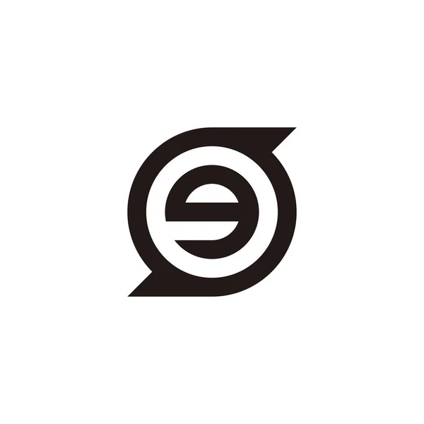 Letra Círculo Geométrico Símbolo Simple Logotipo Vector — Vector de stock