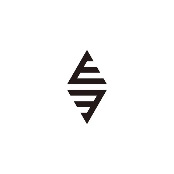 Bokstav Nummer Geometrisk Symbol Enkel Logovektor – stockvektor