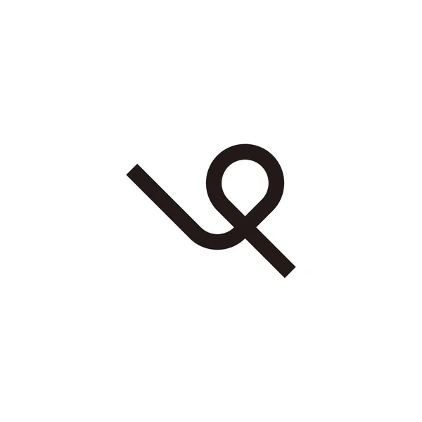 Letter Balloon Geometric Symbol Simple Logo Vector — Vetor de Stock