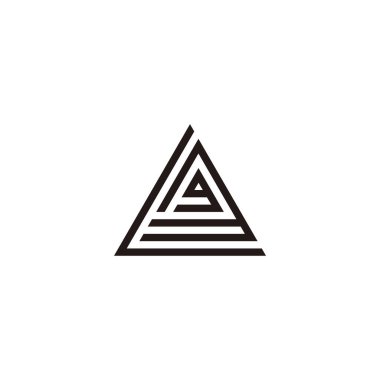 L harfi, g ve 3 numaralı üçgen sembolü basit logo vektörü