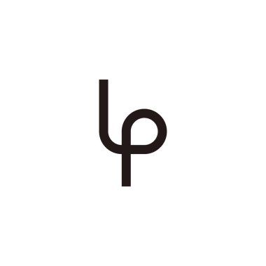 Lp eğrisi geometrik sembolü basit logo vektörü