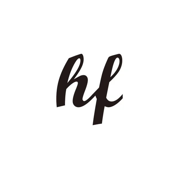 文字のHfは 幾何学的なシンプルなロゴベクトル — ストックベクタ