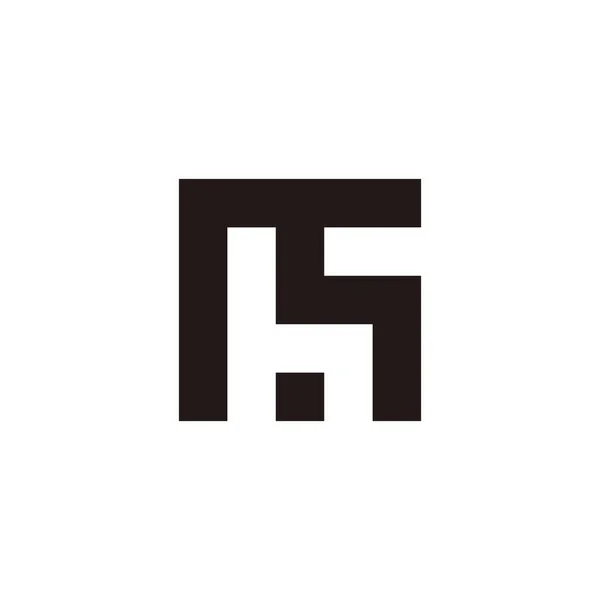 Lettera Combinazione Simbolo Geometrico Semplice Logo Vettoriale — Vettoriale Stock