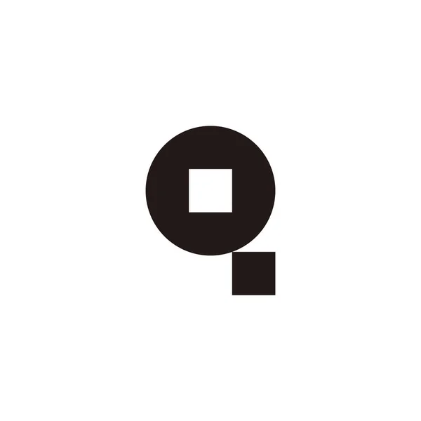 Kamera Literą Okrągły Kwadratowy Symbol Geometryczny Prosty Wektor Logo — Wektor stockowy