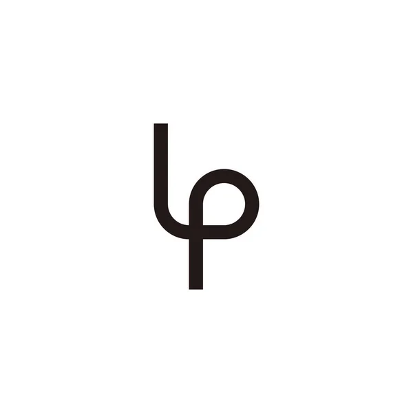 Lp eğrisi geometrik sembolü basit logo vektörü