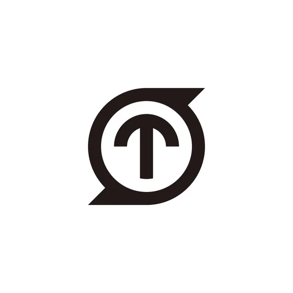 Буква Геометрический Символ Круга Простой Вектор Логотипа — стоковый вектор