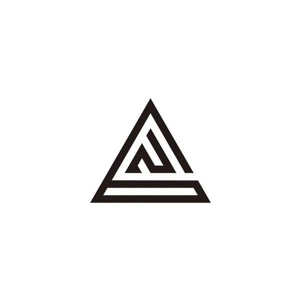 Betű Ban Háromszög Geometriai Szimbólum Egyszerű Logó Vektor — Stock Vector
