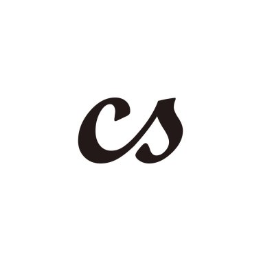 C harfi geometrik sembolü basit logo vektörüne bağlar