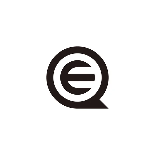 Γράμμα Κύκλος Γεωμετρικό Σύμβολο Απλό Διάνυσμα Λογότυπο — Διανυσματικό Αρχείο