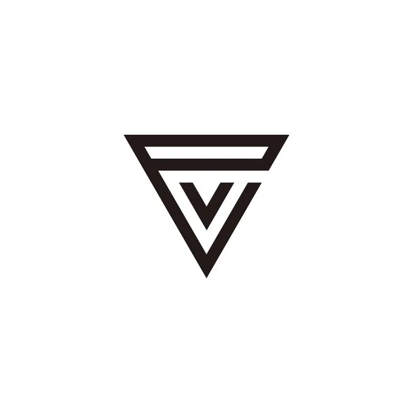 Letra Triángulo Símbolo Geométrico Simple Logotipo Vector — Vector de stock