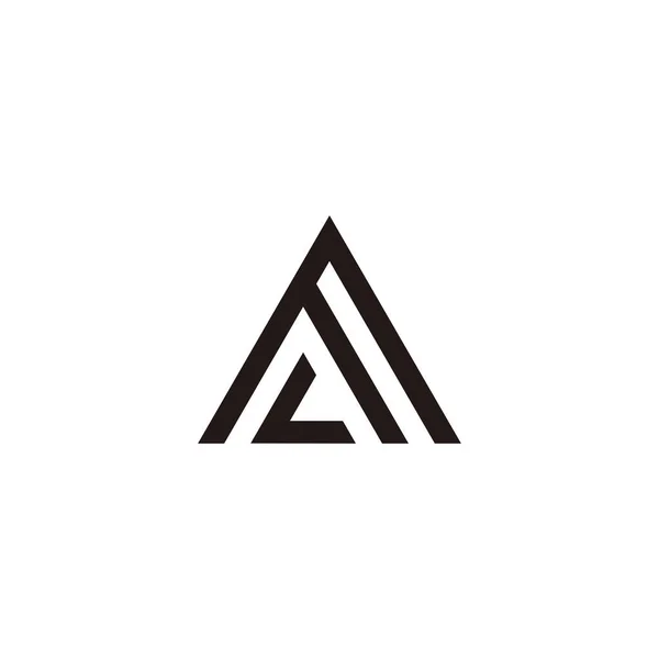 Letter Triangle Geometric Symbol Simple Logo Vector — 图库矢量图片