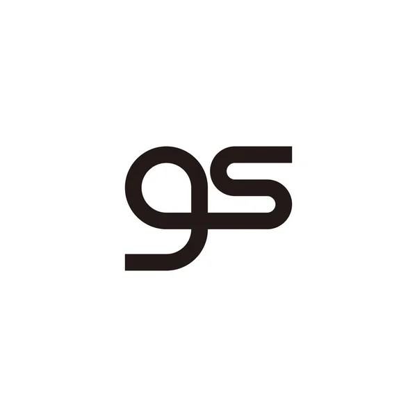 Harfleri Bağlanıyor Geometrik Sembol Eğrisi Basit Logo Vektörü — Stok Vektör