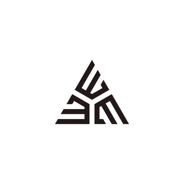 Letters Diamanten Driehoek Geometrisch Symbool Eenvoudige Logo Vector — Stockvector