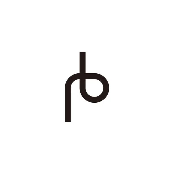 Carta Curva Símbolo Geométrico Vetor Logotipo Simples —  Vetores de Stock