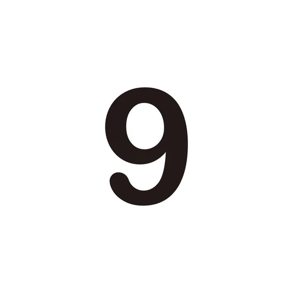 Geometrický Symbol Čísla Jednoduchý Vektor Loga — Stockový vektor