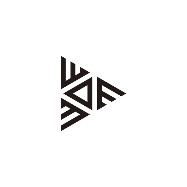 Letras Triângulos Símbolo Geométrico Redondo Vetor Logotipo Simples — Vetor de Stock