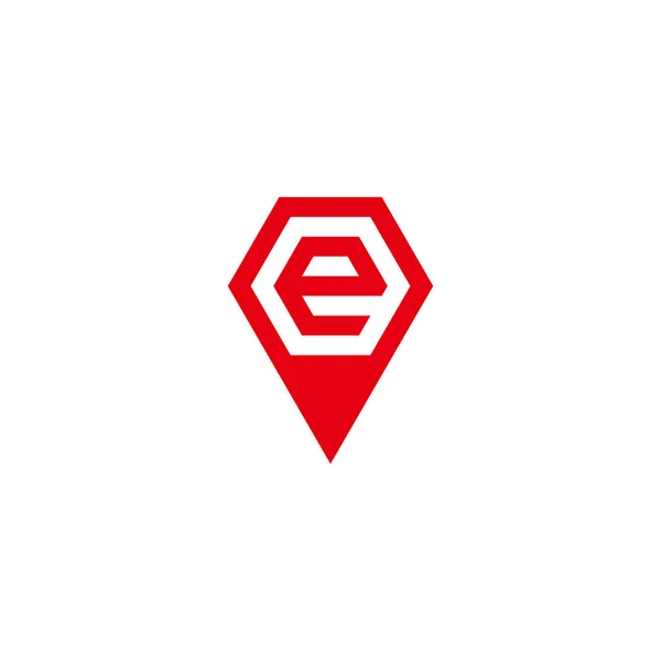 Letter Pencil Polygon Geometric Symbol Simple Logo Vector — Stock Vector