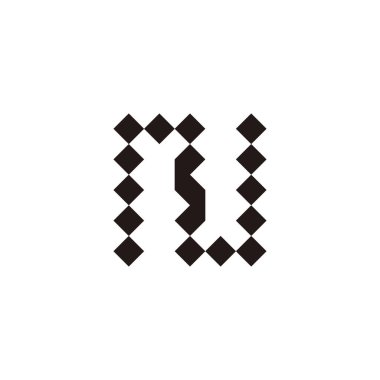 Letter sN Ns s N squares geometric simple symbol logo vector