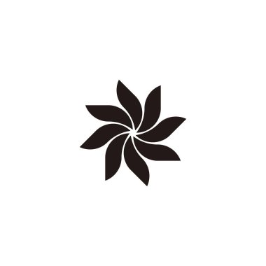 Eight leaves geometric simple symbol logo vector