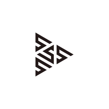 Letters S, triangles, triangle geometric symbol simple logo vector