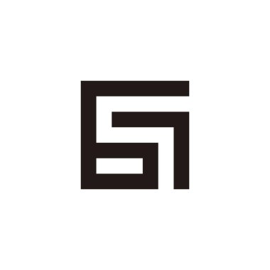 67 numaralı geometrik basit sembol logo vektörü