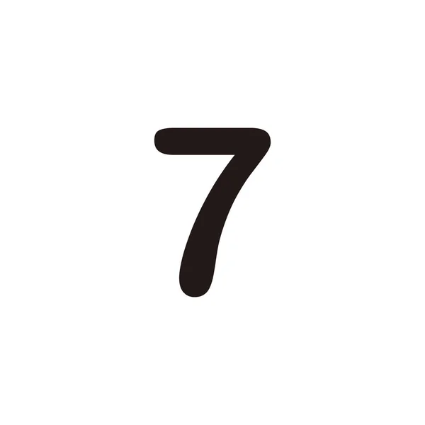 Número Sinal Geométrico Símbolo Simples Logotipo Vetor —  Vetores de Stock