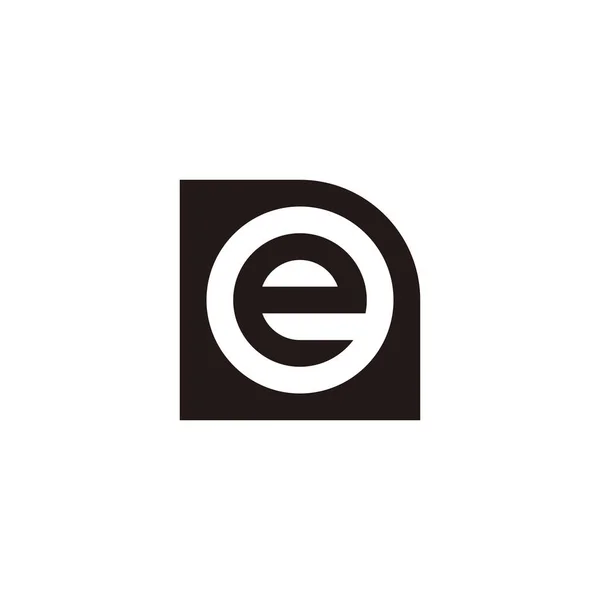 ファイル内の文字E 円の幾何学的なシンボルロゴベクトル — ストックベクタ