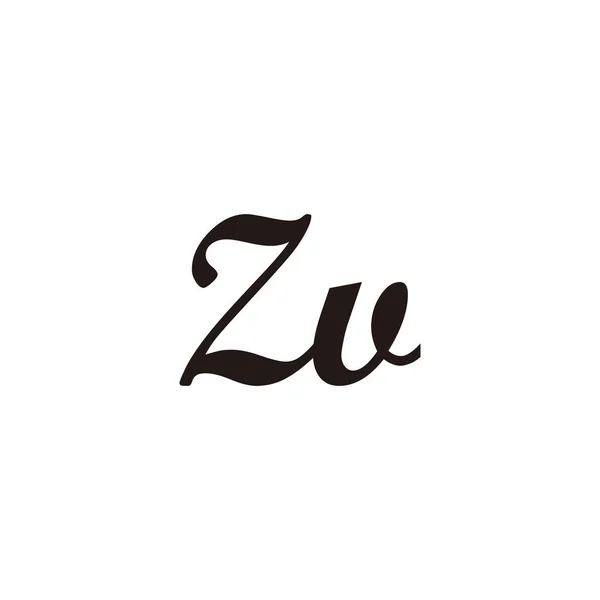 Буква Соединяет Геометрический Простой Вектор Логотипа — стоковый вектор