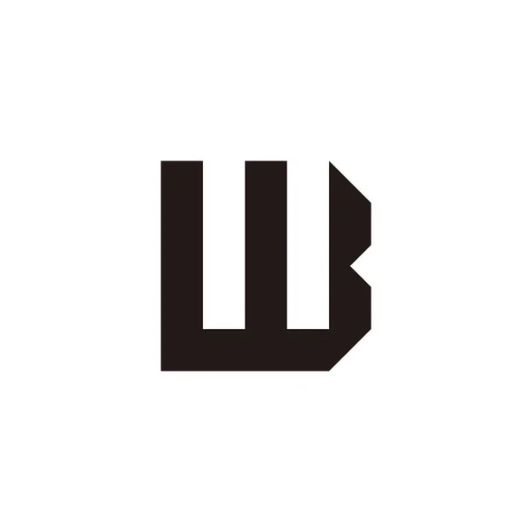 Lettre Forme Symbole Géométrique Carré Simple Logo Vecteur — Image vectorielle