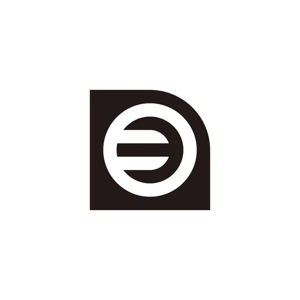Numer Pliku Okrągły Symbol Geometryczny Prosty Wektor Logo — Wektor stockowy