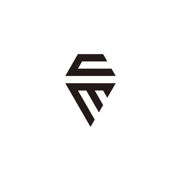 Буква Геометрический Символ Алмаза Простой Вектор Логотипа — стоковый вектор