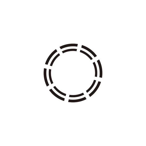 Kruh Čáry Technologie Načítání Geometrického Symbolu Jednoduchý Vektor Loga — Stockový vektor