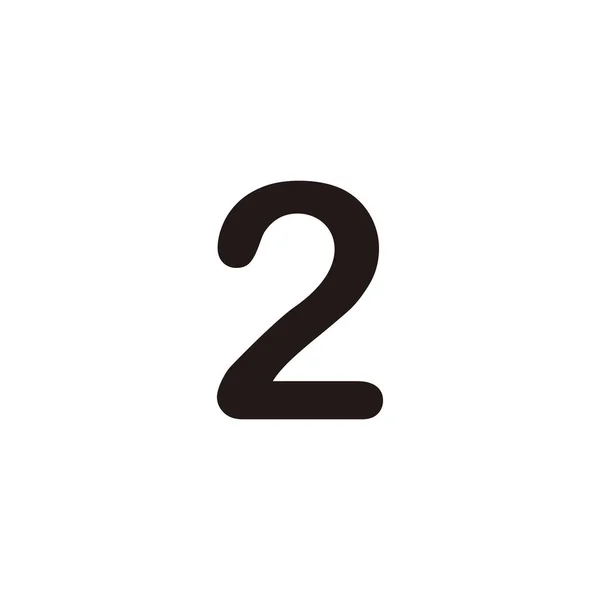 Number Illustration Geometric Symbol Simple Logo Vector — Stock Vector