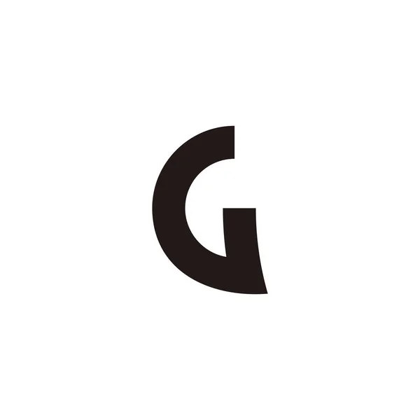 Harfi Geometrik Sembol Basit Logo Vektörü — Stok Vektör