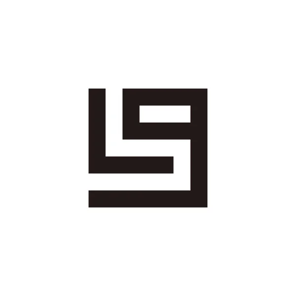 Γράμμα Αριθμός Τετράγωνο Γεωμετρικό Απλό Σύμβολο Διάνυσμα Λογότυπου — Διανυσματικό Αρχείο