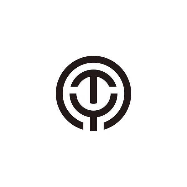 Letra Círculo Símbolo Geométrico Vetor Logotipo Simples —  Vetores de Stock